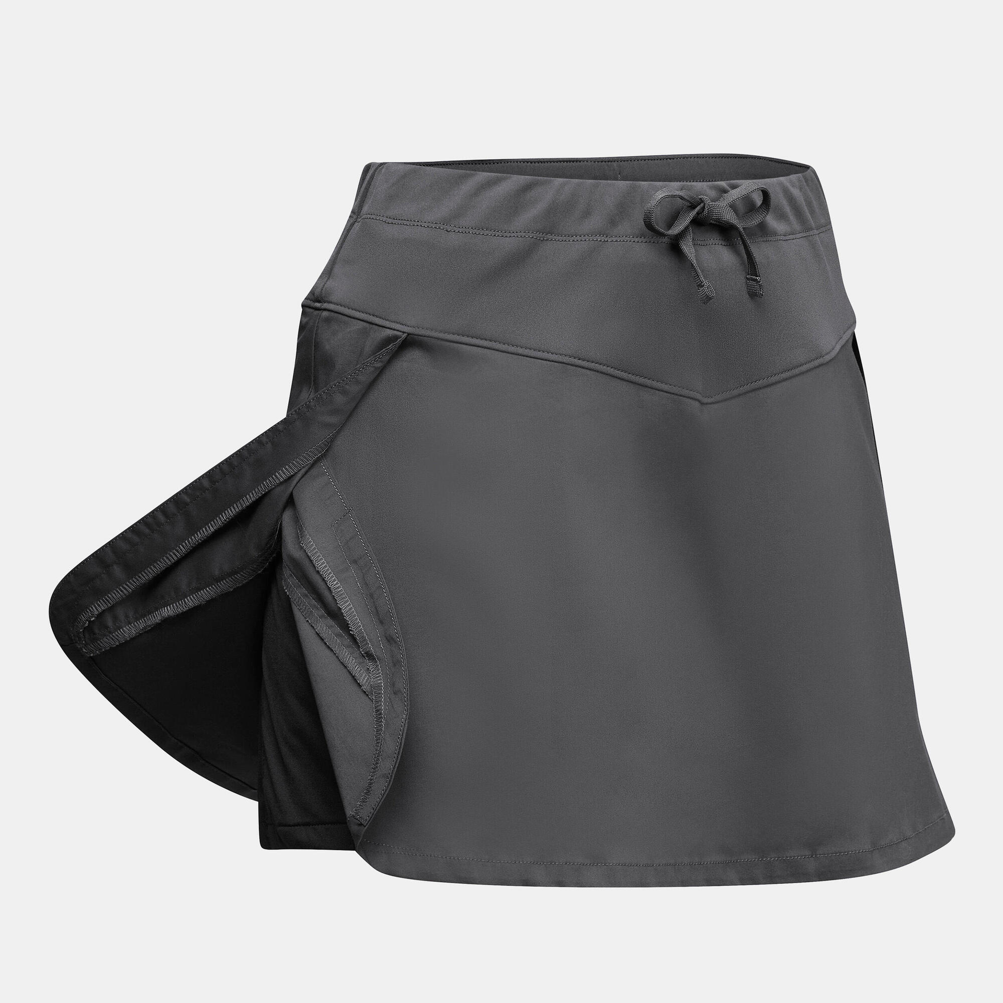 quechua-nh500-damen-wanderrock-skort-grau image 2