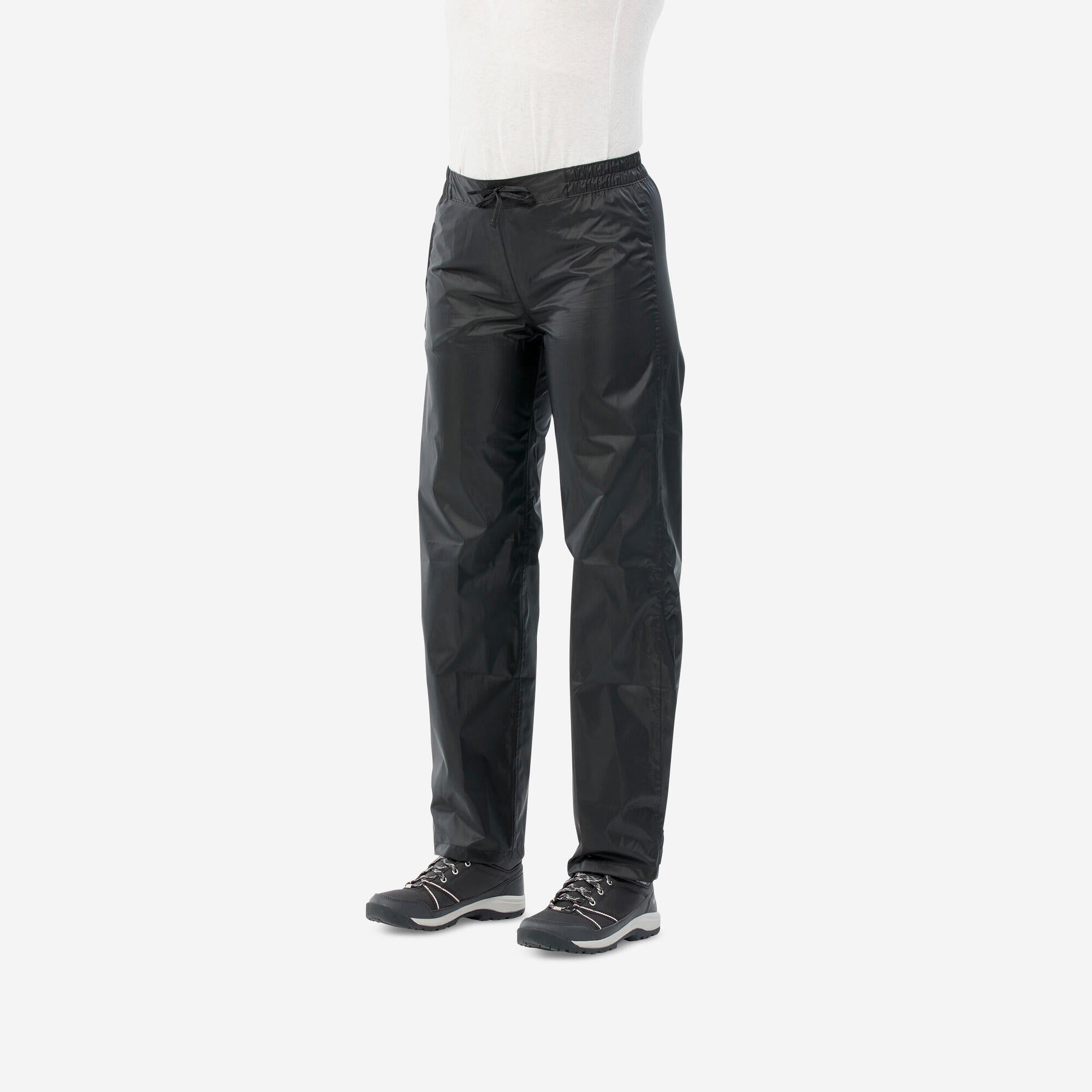 quechua-raincut-regenhose-damen-schwarz-wasserdicht image 1