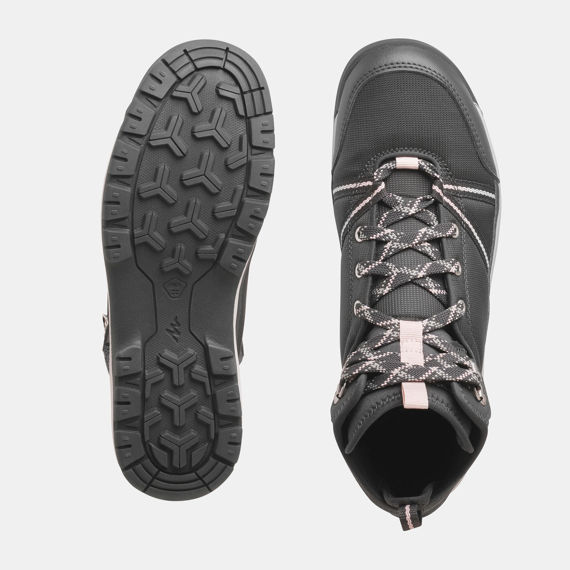 quechua-nh100-mid-wp-wanderschuhe-damen-grau image 3