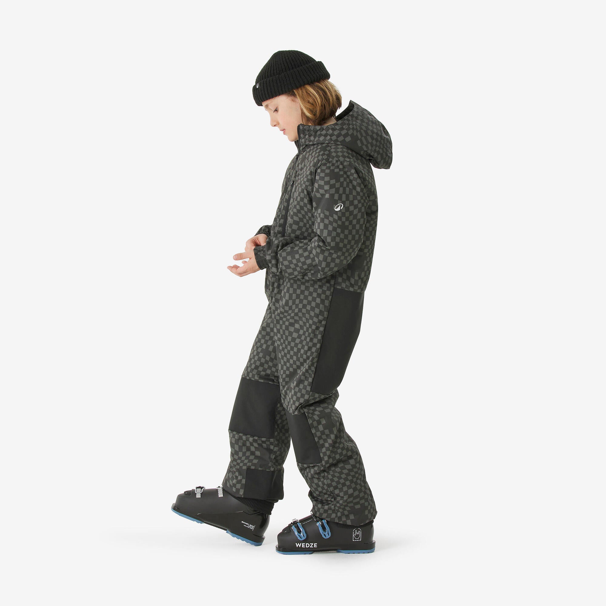 wedze-100-schneeoverall-kinder-schwarz-wasserdicht image 2