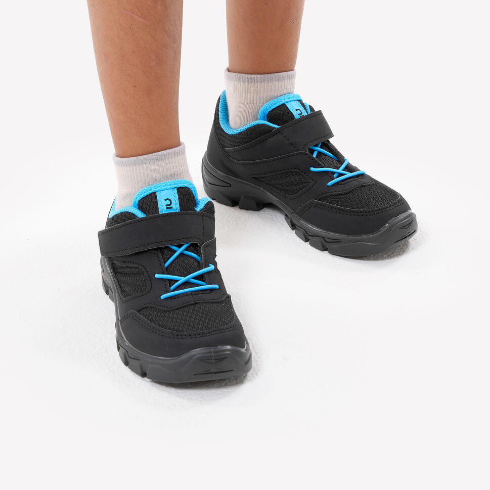 quechua-nh100-wanderschuhe-kinder-schwarz-klettverschluss image 8