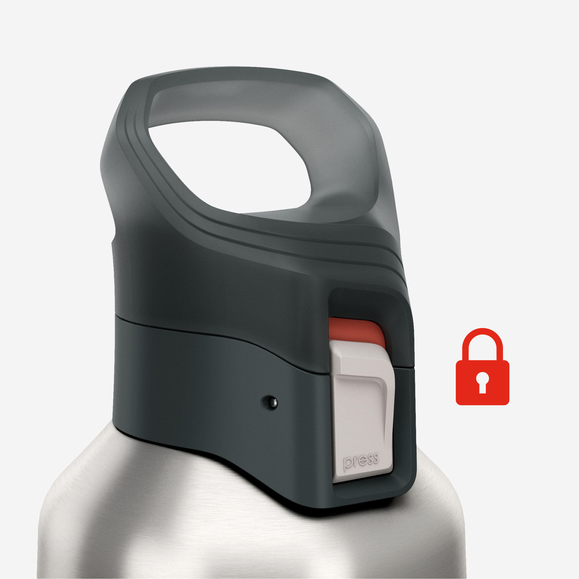 quechua-mh900-thermosflasche-1-l-dunkelgrau-edelstahl image 7