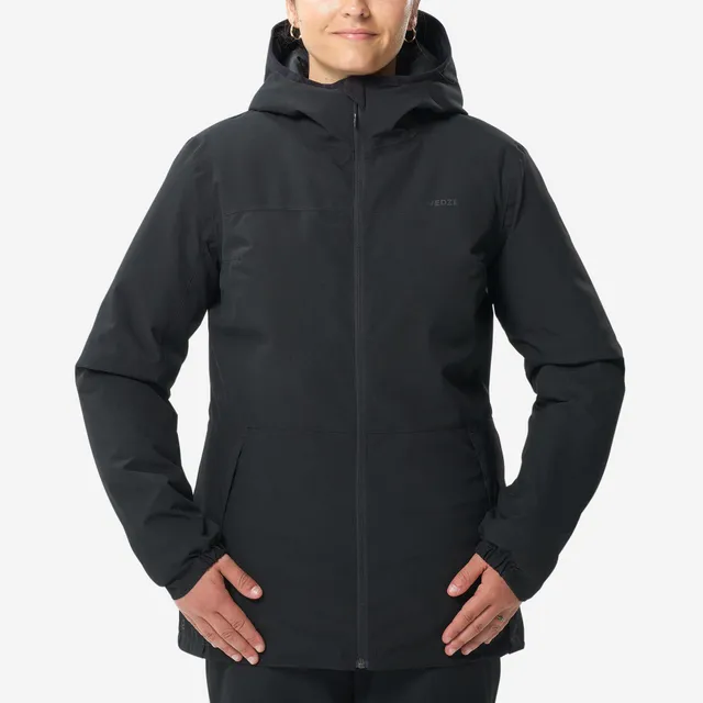 wedze-100-damen-skijacke-smoked-black-wasserdicht image 1