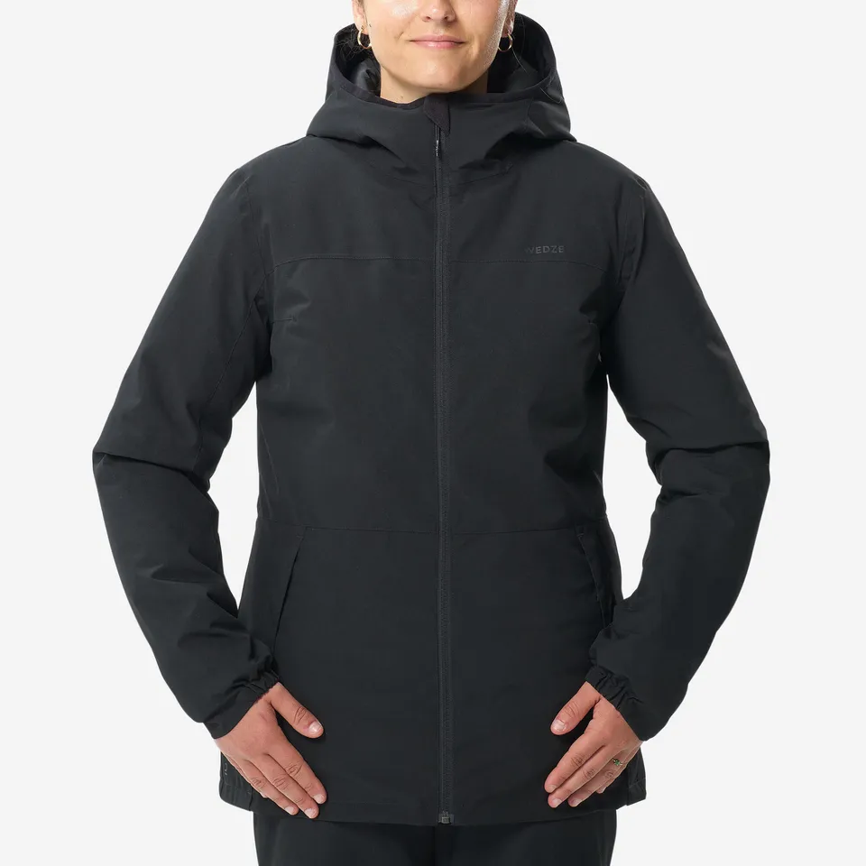 wedze-100-damen-skijacke-smoked-black-wasserdicht image 1