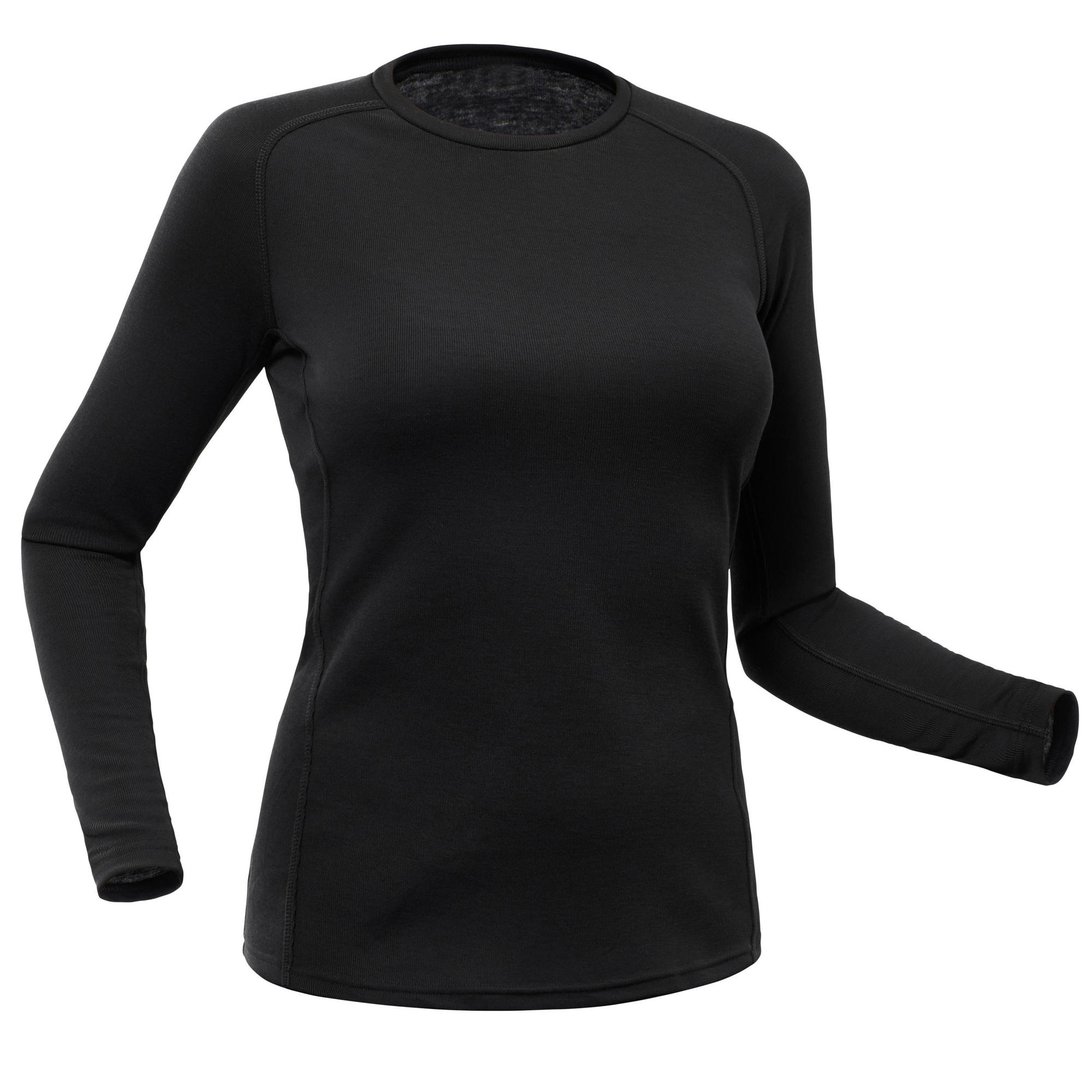 wedze-bl100-thermoshirt-skiunterw-sche-damen-schwarz image 1