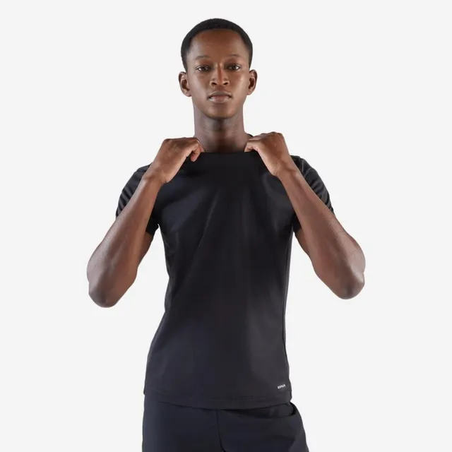 kiprun-run-100-laufshirt-herren-schwarz-atmungsaktiv image 1