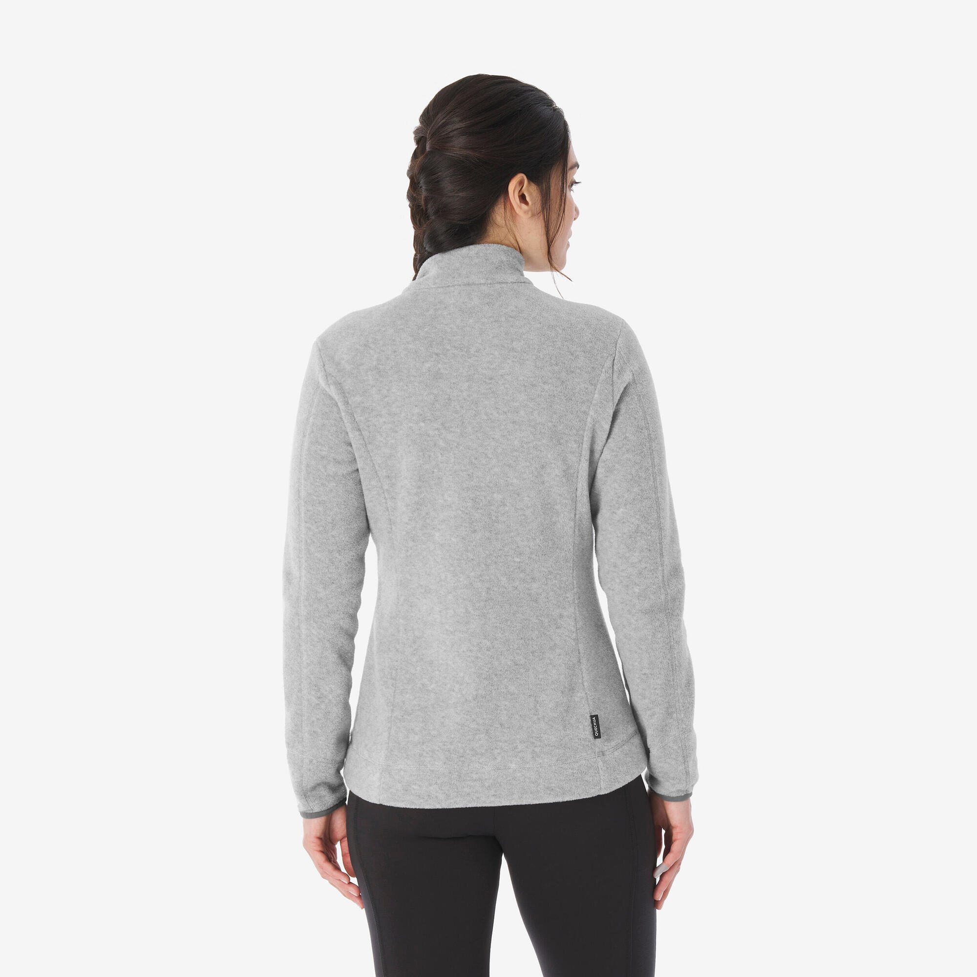 quechua-mh120-fleecejacke-damen-hellgrau-gr-e-m image 3