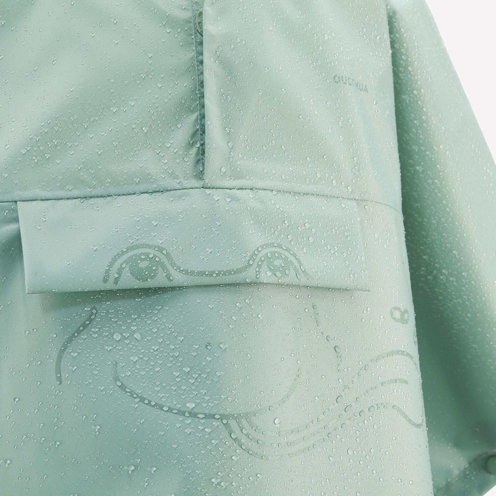 quechua-mh100-regenponcho-kinder-verdigris-2-6-jahre image 3