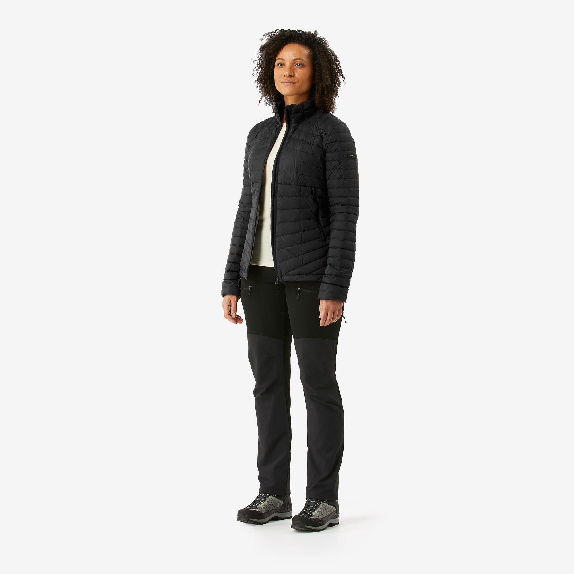 forclaz-mt100-daunenjacke-damen-puffer-schwarz-warm image 2