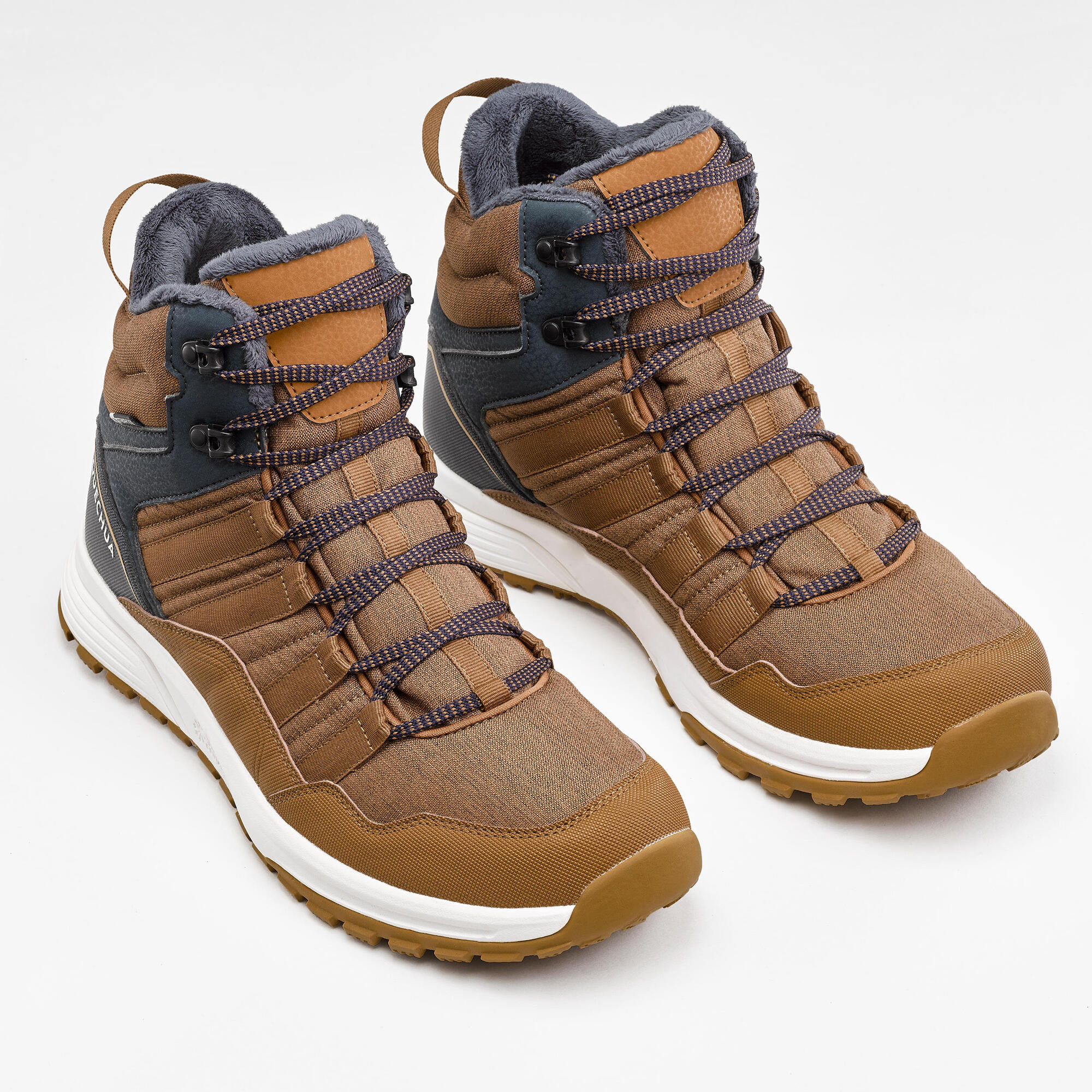 quechua-sh100-x-warm-wanderschuhe-wasserdicht-zimtbraun image 2