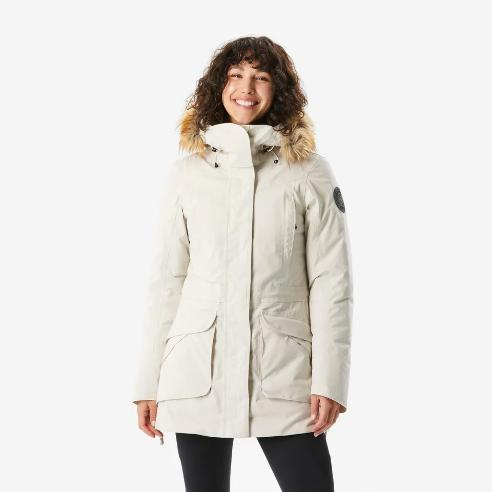 quechua-nh900-damen-parka-wasserdicht-leinen-warm image 1