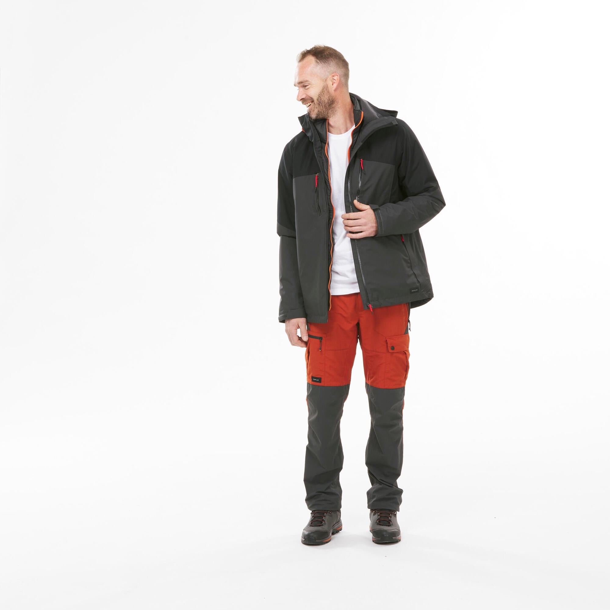 forclaz-travel-500-3-in-1-herren-jacke-wasserdicht-zimt image 2