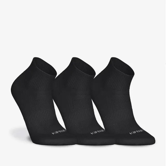 kiprun-run-100-mid-laufsocken-schwarz-3er-pack-blasenschutz image 1