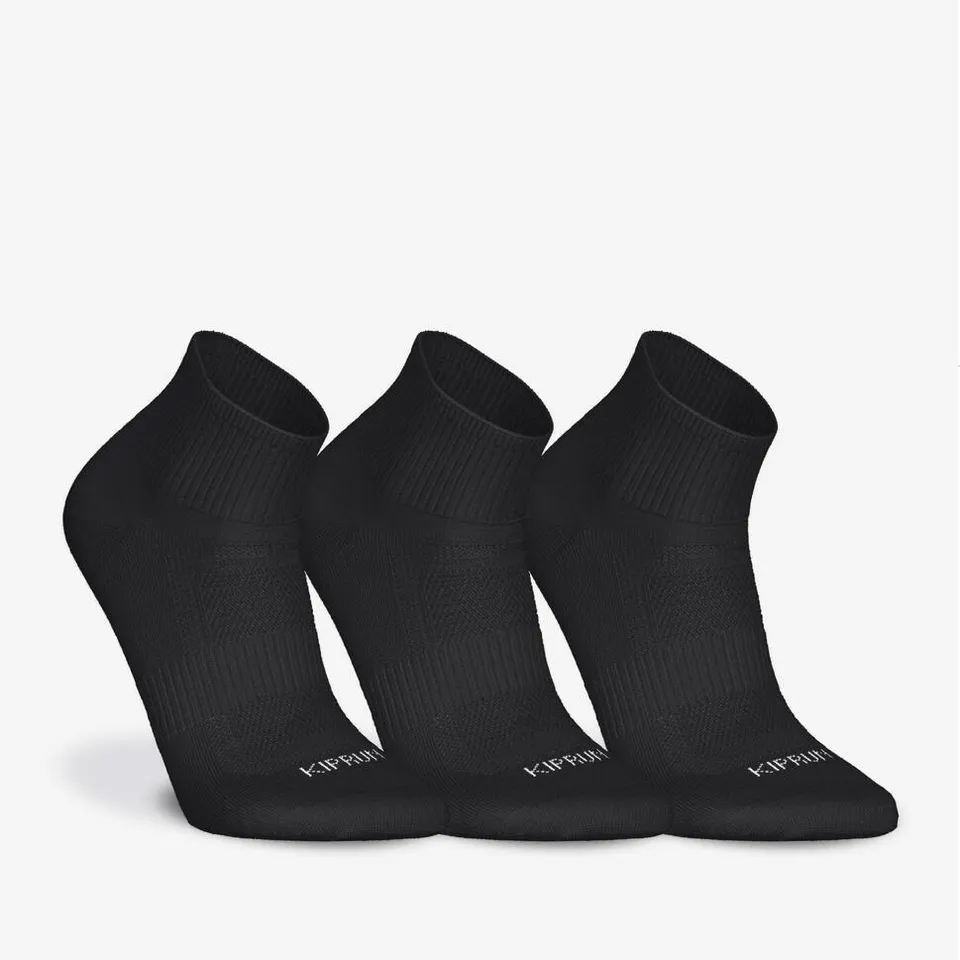 kiprun-run-100-mid-laufsocken-schwarz-3er-pack-blasenschutz image 1