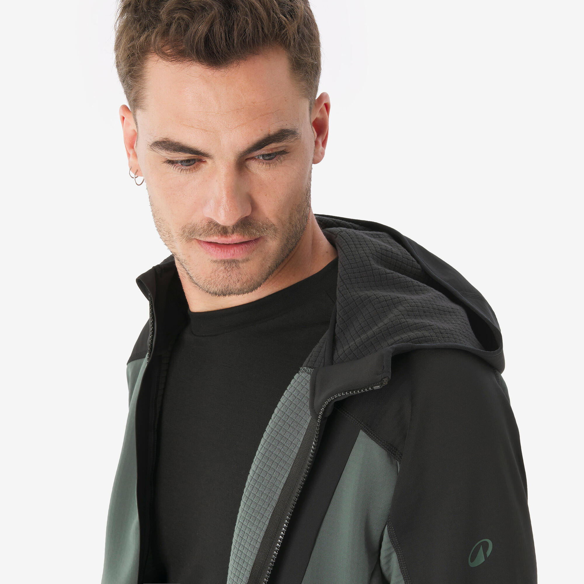 quechua-mh500-full-zip-fleecejacke-herren-dunkelgr-n-warm image 6