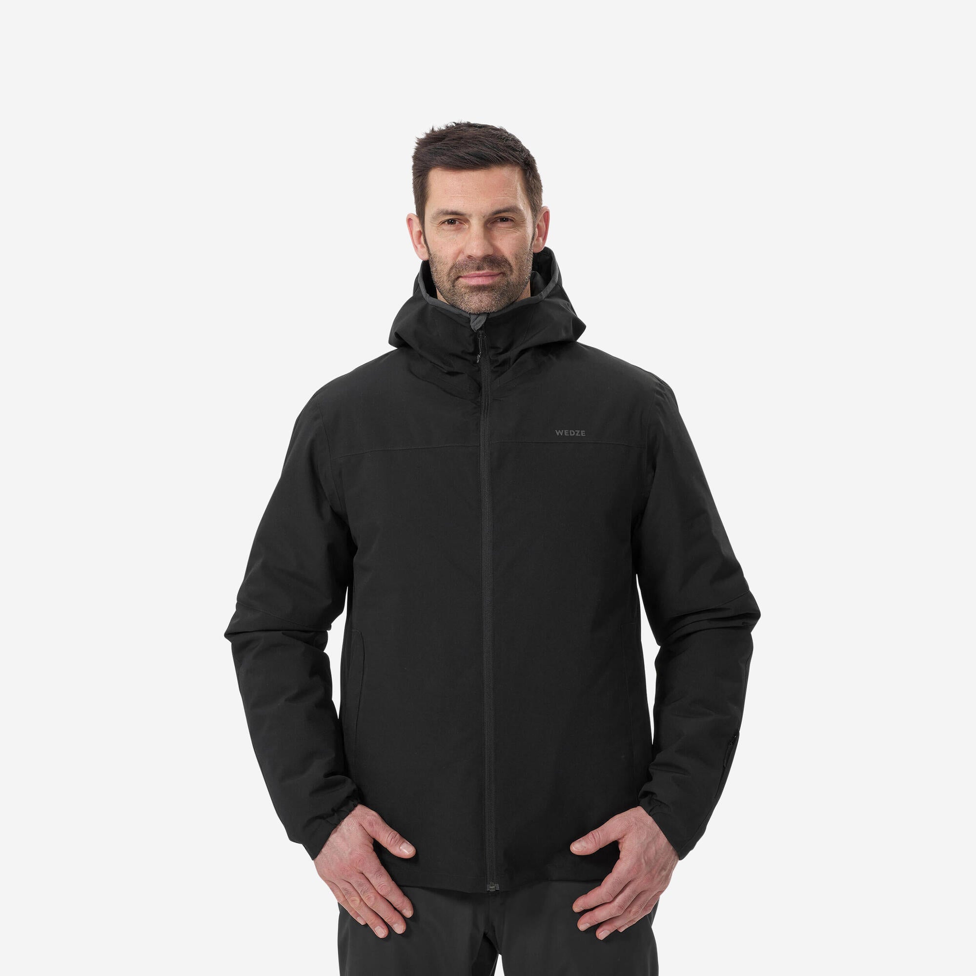 wedze-100-skijacke-herren-smoked-black-wasserdicht image 1