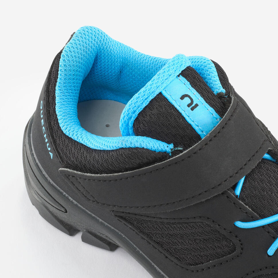 quechua-nh100-wanderschuhe-kinder-schwarz-klettverschluss image 3