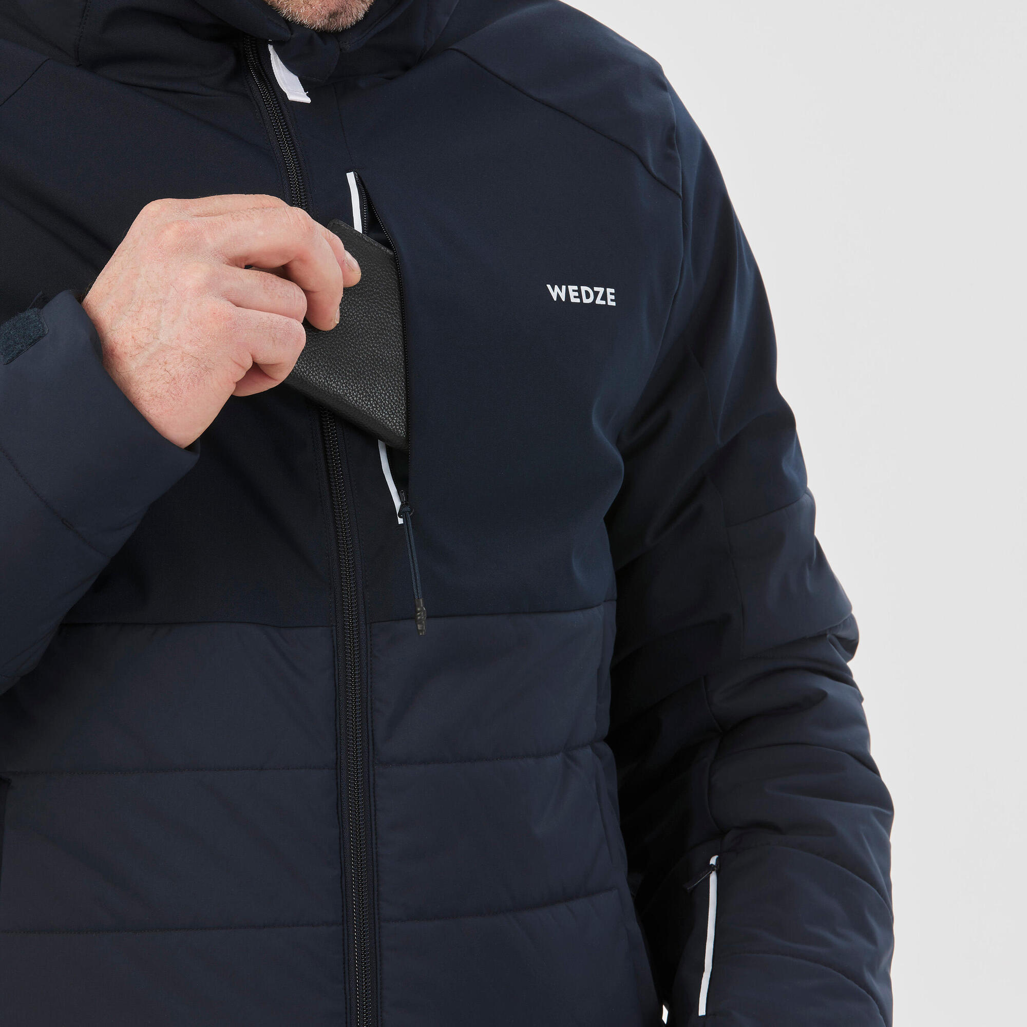 wedze-100-skijacke-herren-warm-asphalt-blue-lang image 7