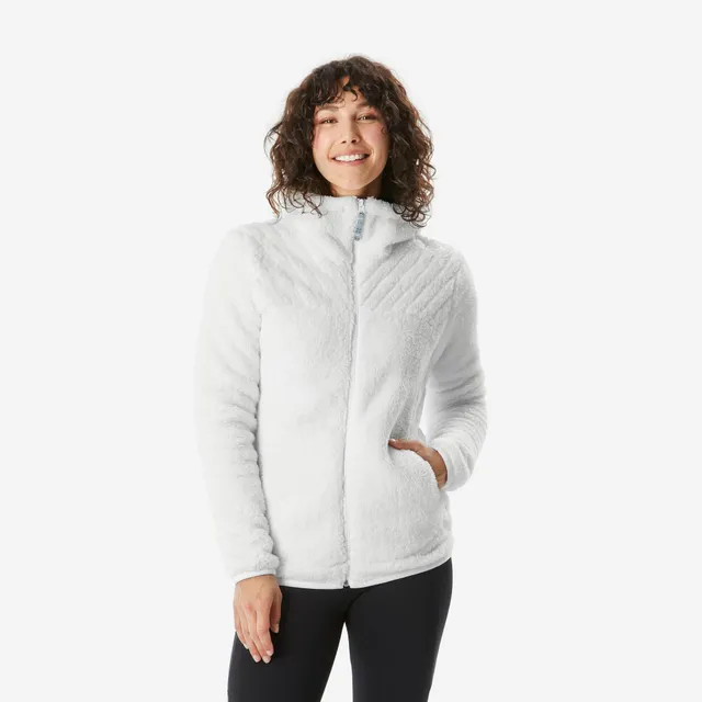 quechua-sh500-fleecejacke-damen-mit-kapuze-warm image 1