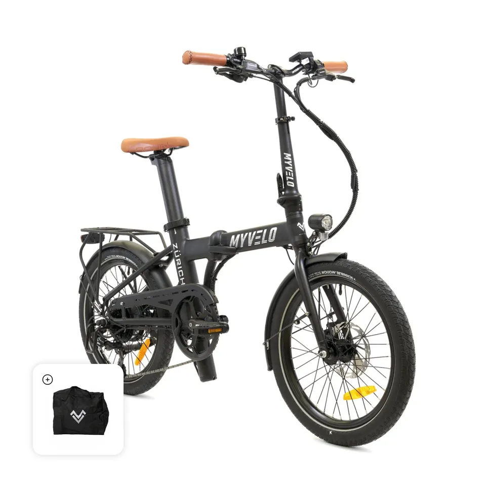 myv-lo-z-rich-elektro-klapprad-schwarz-matt-250w-city-e-bike-mit-tasche image 1