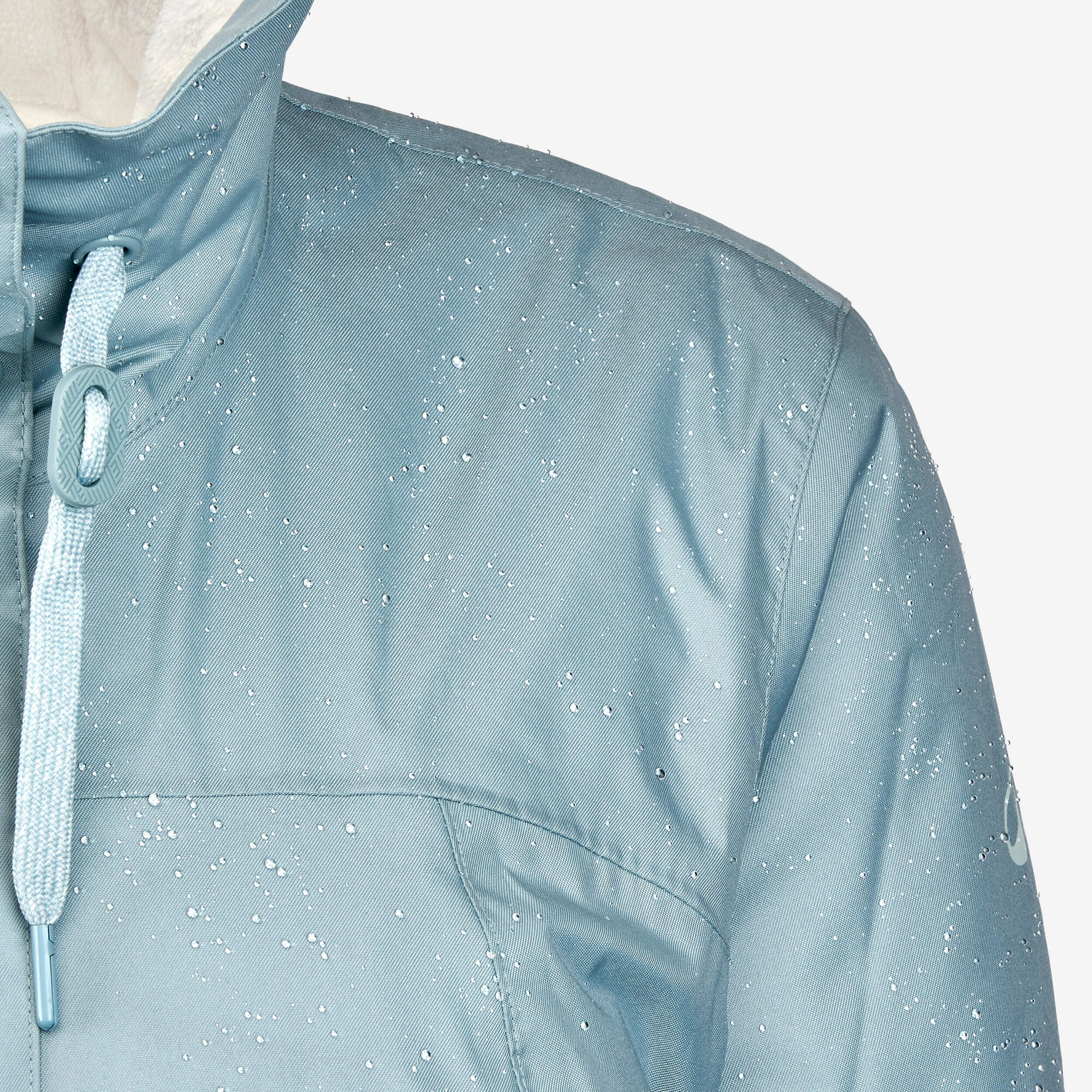 quechua-nh500-winterjacke-damen-hellgrau-blau-wasserdicht image 3