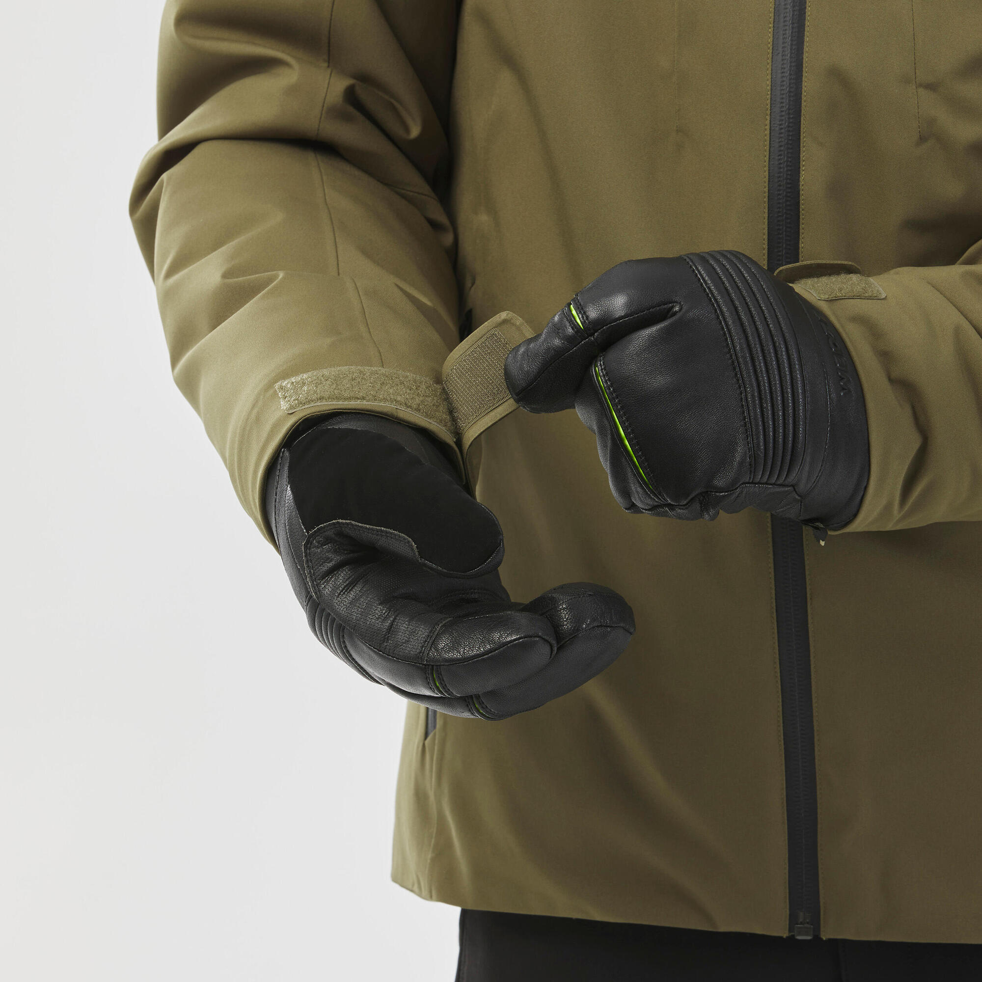 wedze-500-skijacke-herren-olivgr-n-warm-kunstfaser image 4