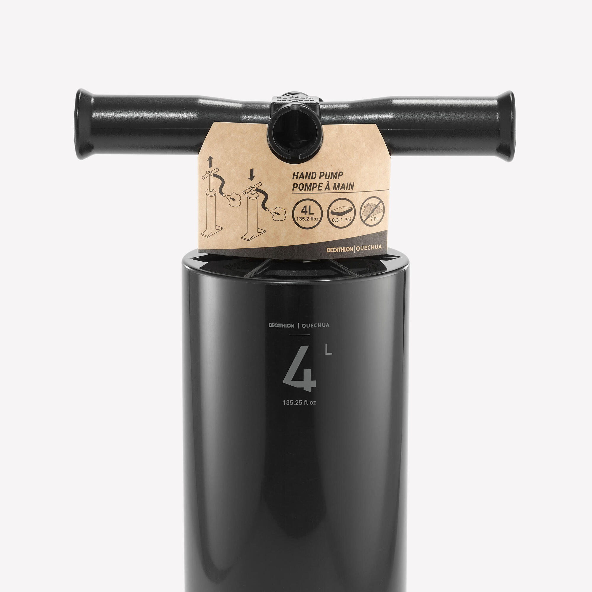 quechua-doppelhub-handpumpe-matratze-schwarz-one-size image 2