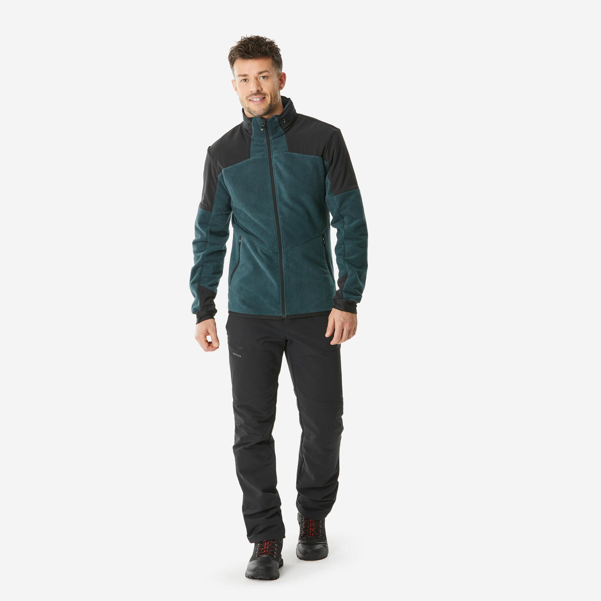 quechua-mh500-herren-fleecejacke-t-rkis-warm image 2
