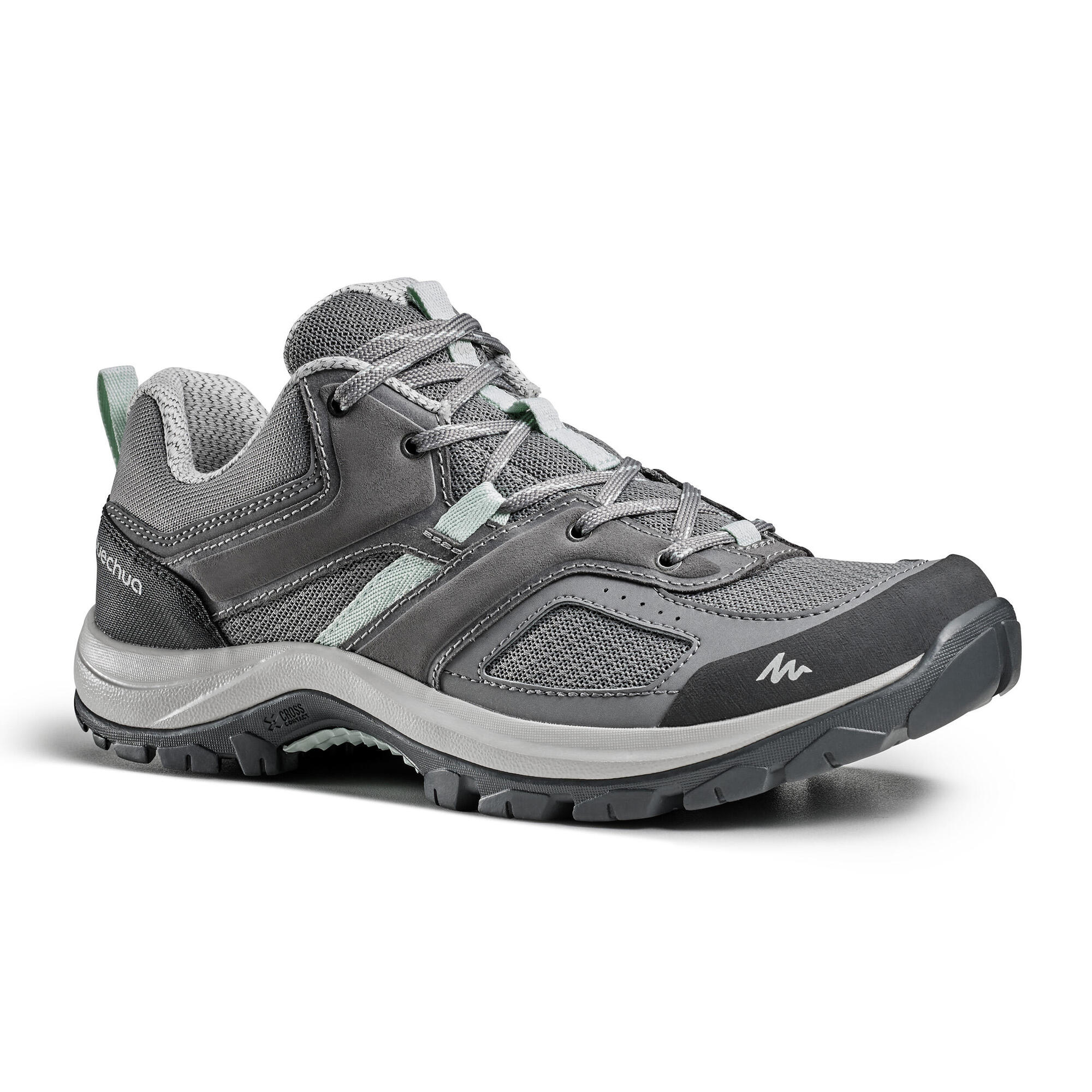 quechua-mh100-damen-wanderschuhe-grau-leicht image 1