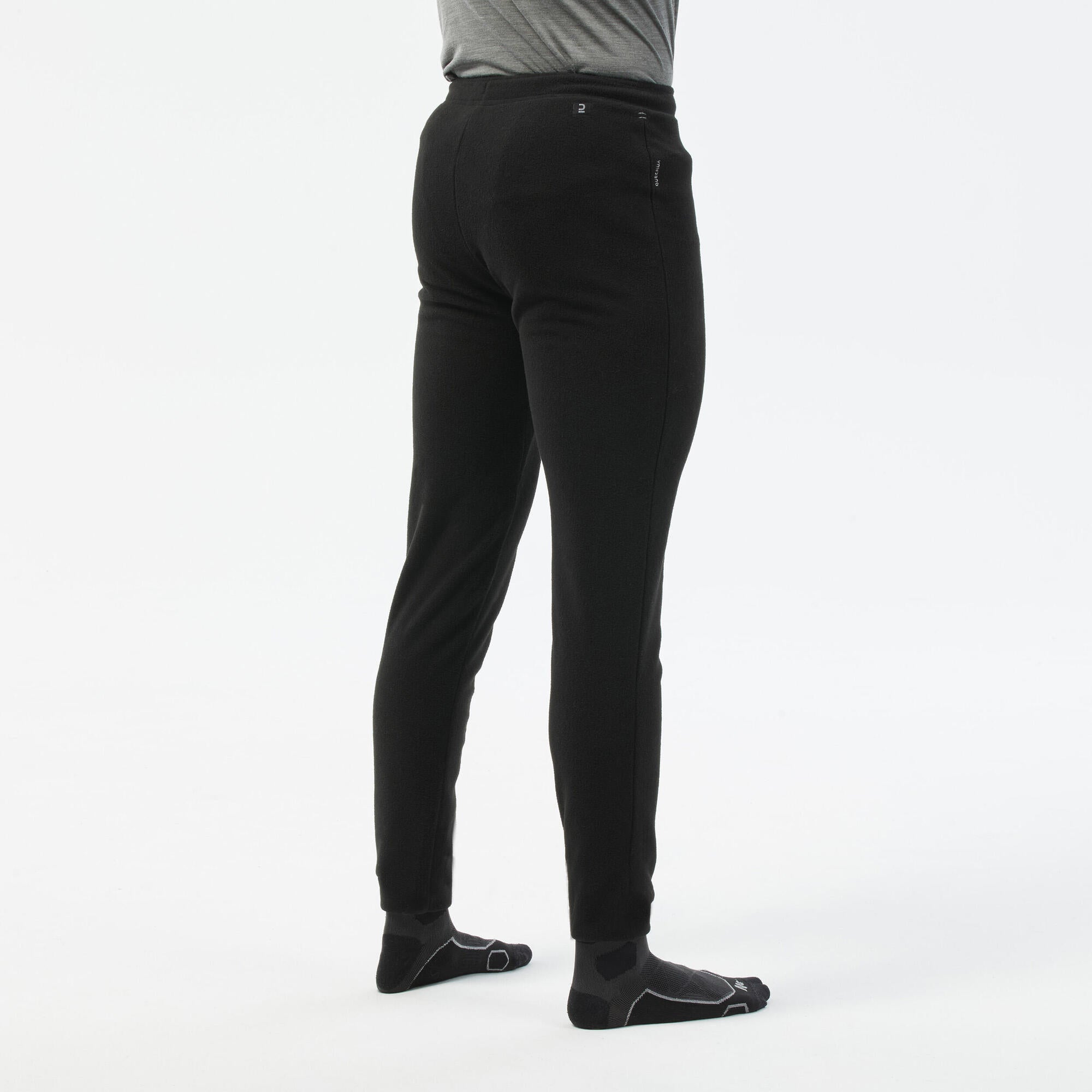 quechua-mh100-fleece-leggings-herren-schwarz-atmungsaktiv image 4