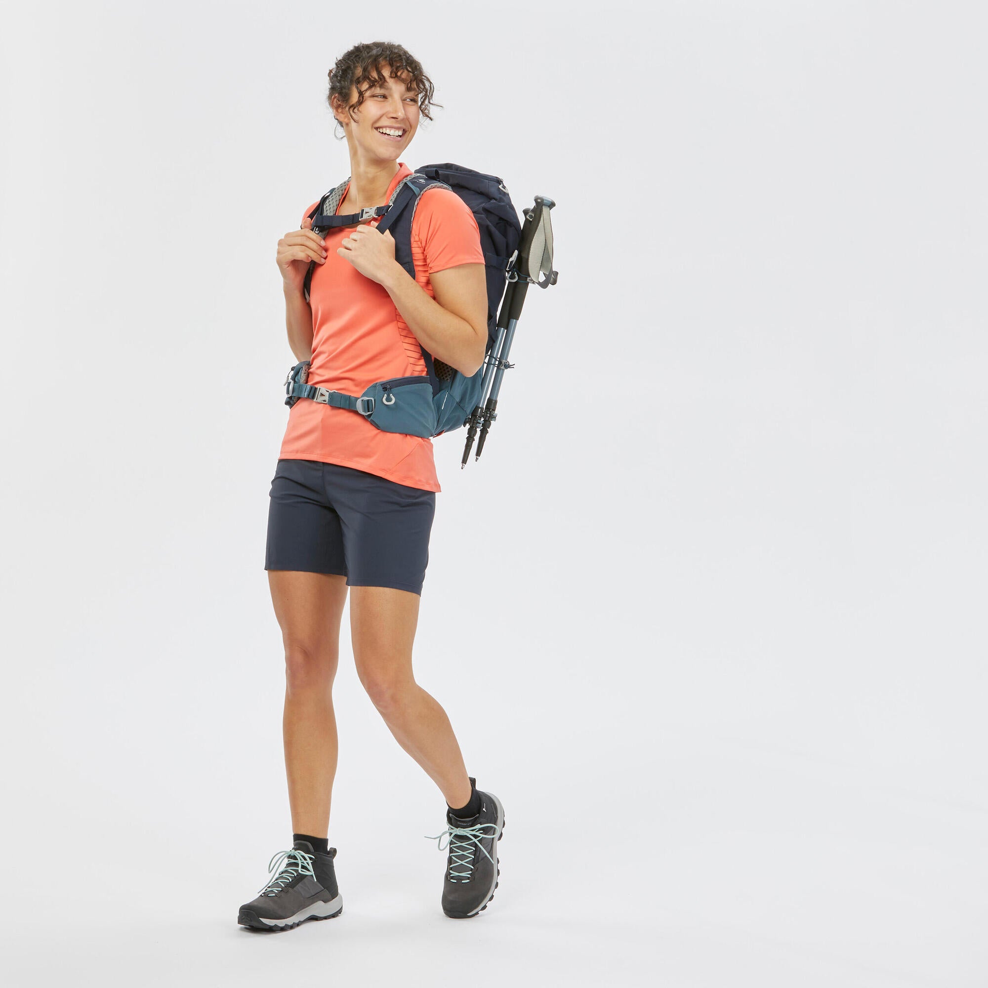 quechua-mh100-wandershorts-damen-dunkelblau-leicht image 1