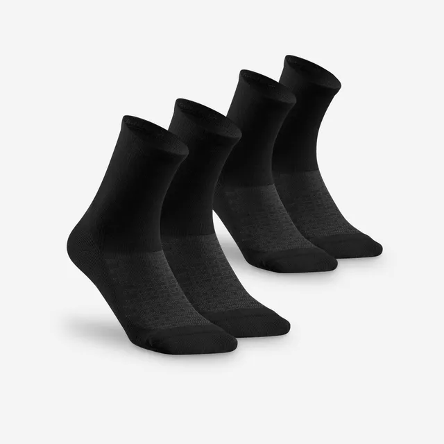 quechua-hike-100-high-socken-2er-pack-schwarz-m9 image 1