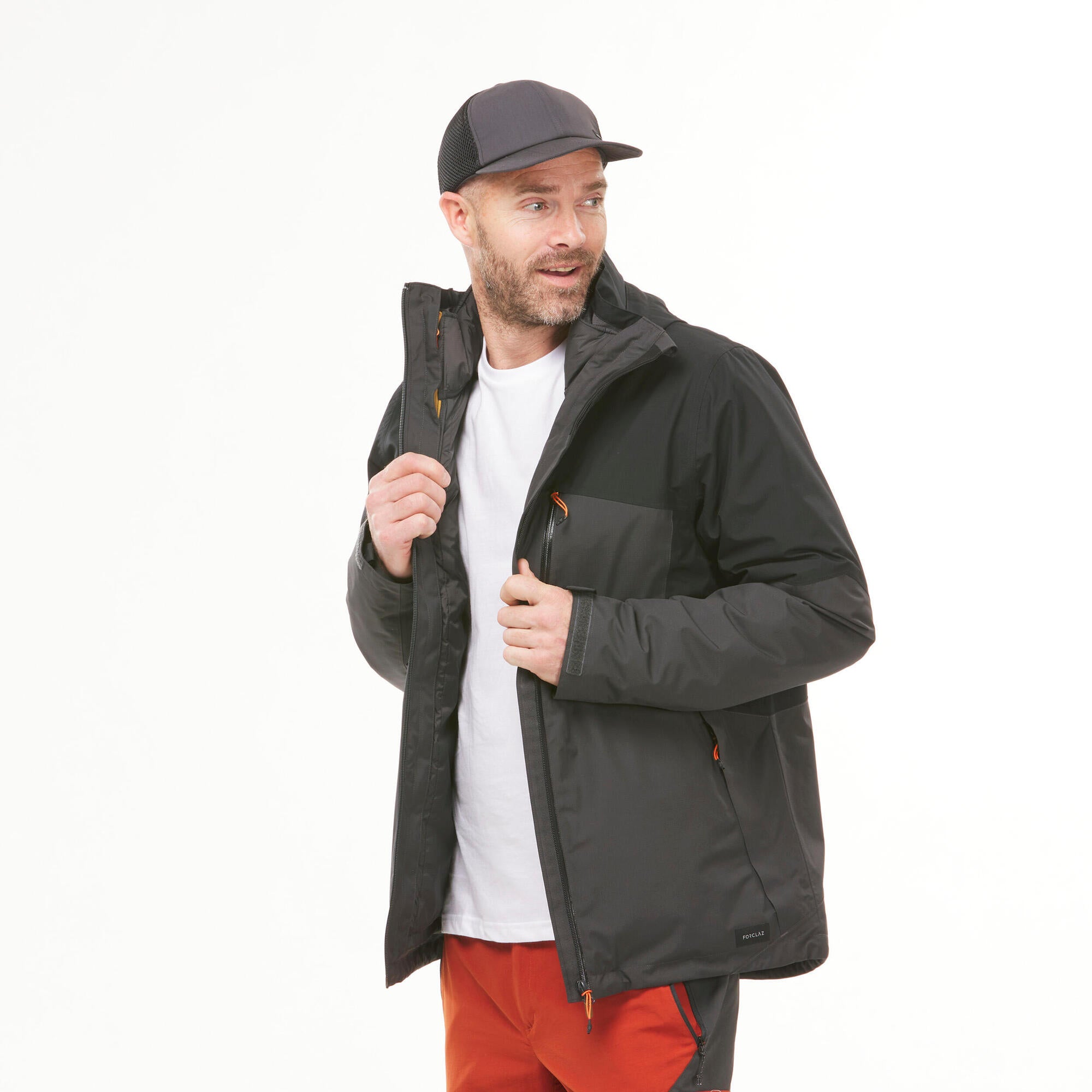 forclaz-travel-500-3-in-1-herren-jacke-wasserdicht-zimt image 1
