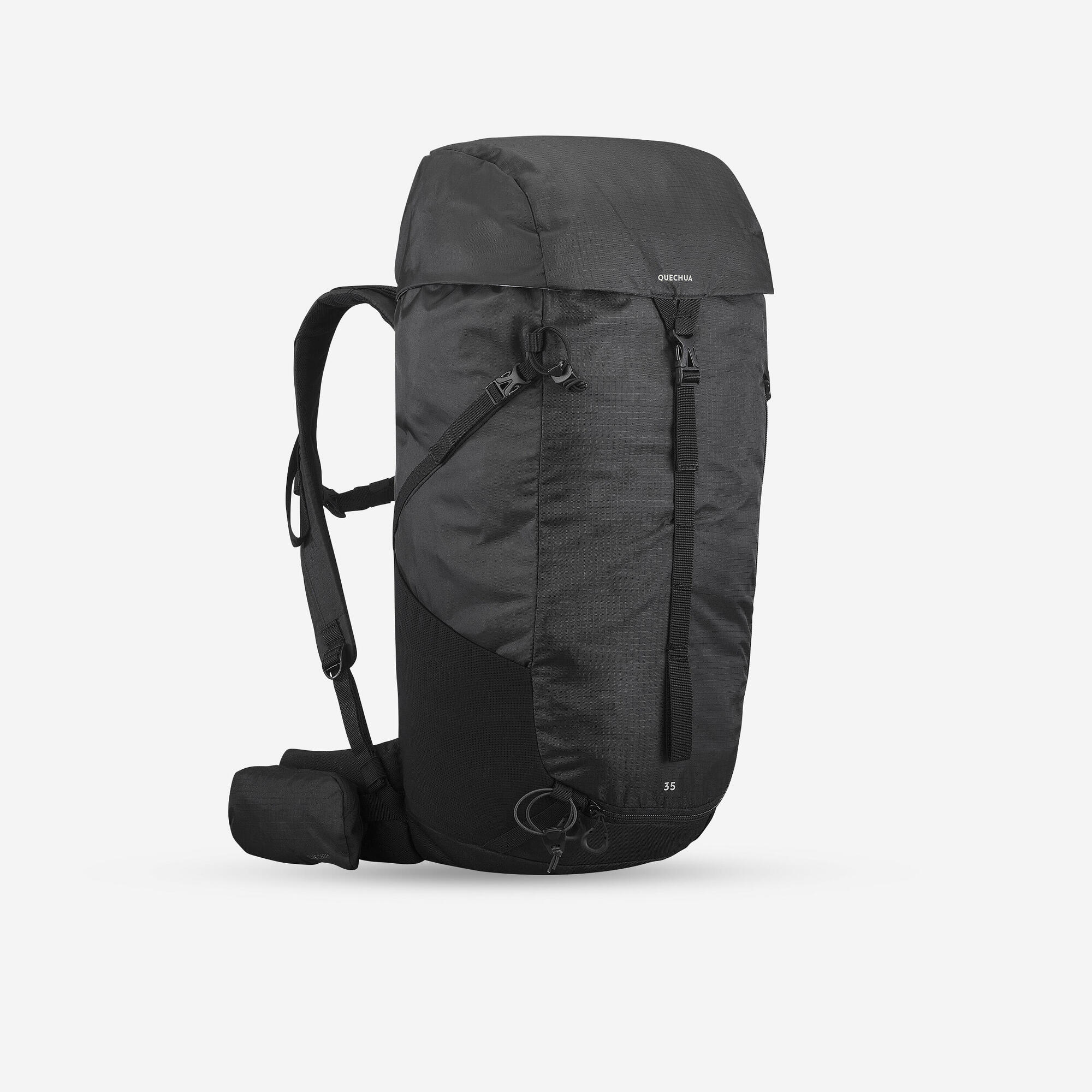 quechua-mh100-35l-wanderrucksack-schwarz-bel-ftet image 1