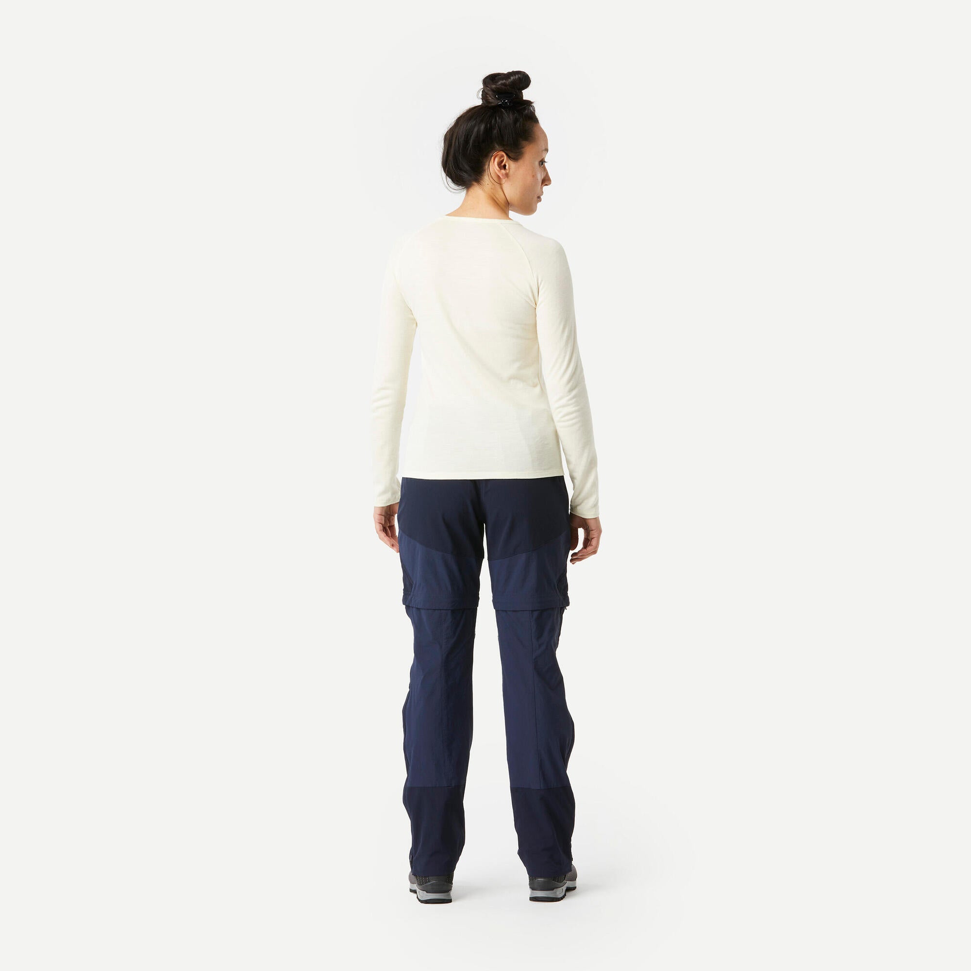 btwin-simond-mt500-wanderhose-damen-2in1-navy-blue image 4