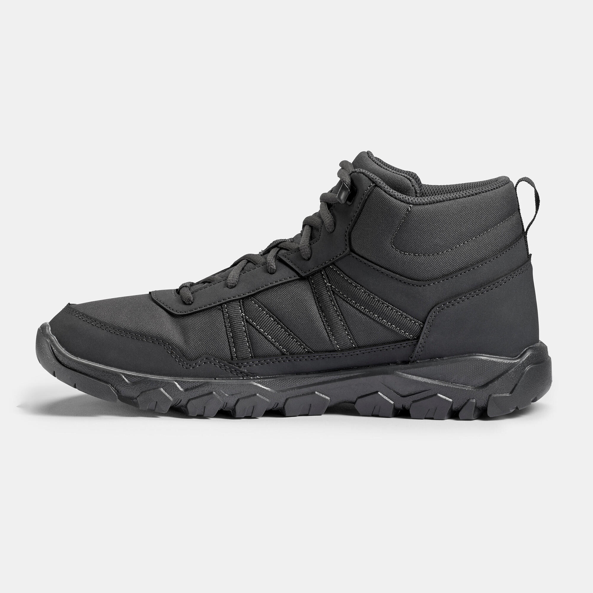 quechua-nh100-mid-herren-wanderschuhe-hoch-schwarz image 2