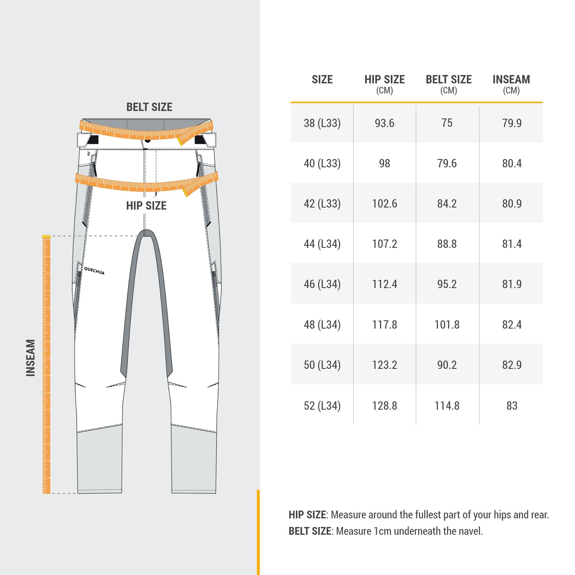 quechua-nh500-wanderhose-herren-graphite-grey-wasserabweisend image 6