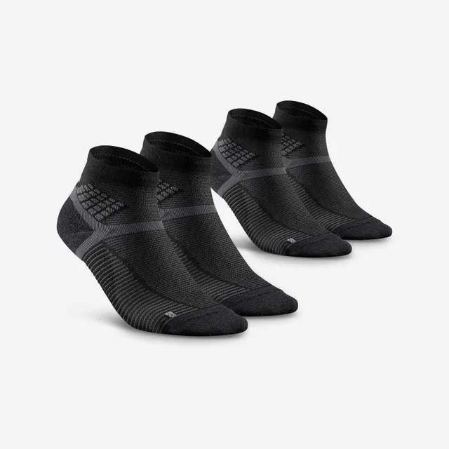 quechua-hike-500-mid-wandersocken-2er-pack-schwarz image 1