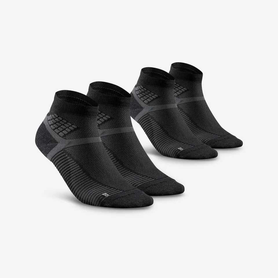 quechua-hike-500-mid-wandersocken-2er-pack-schwarz image 1