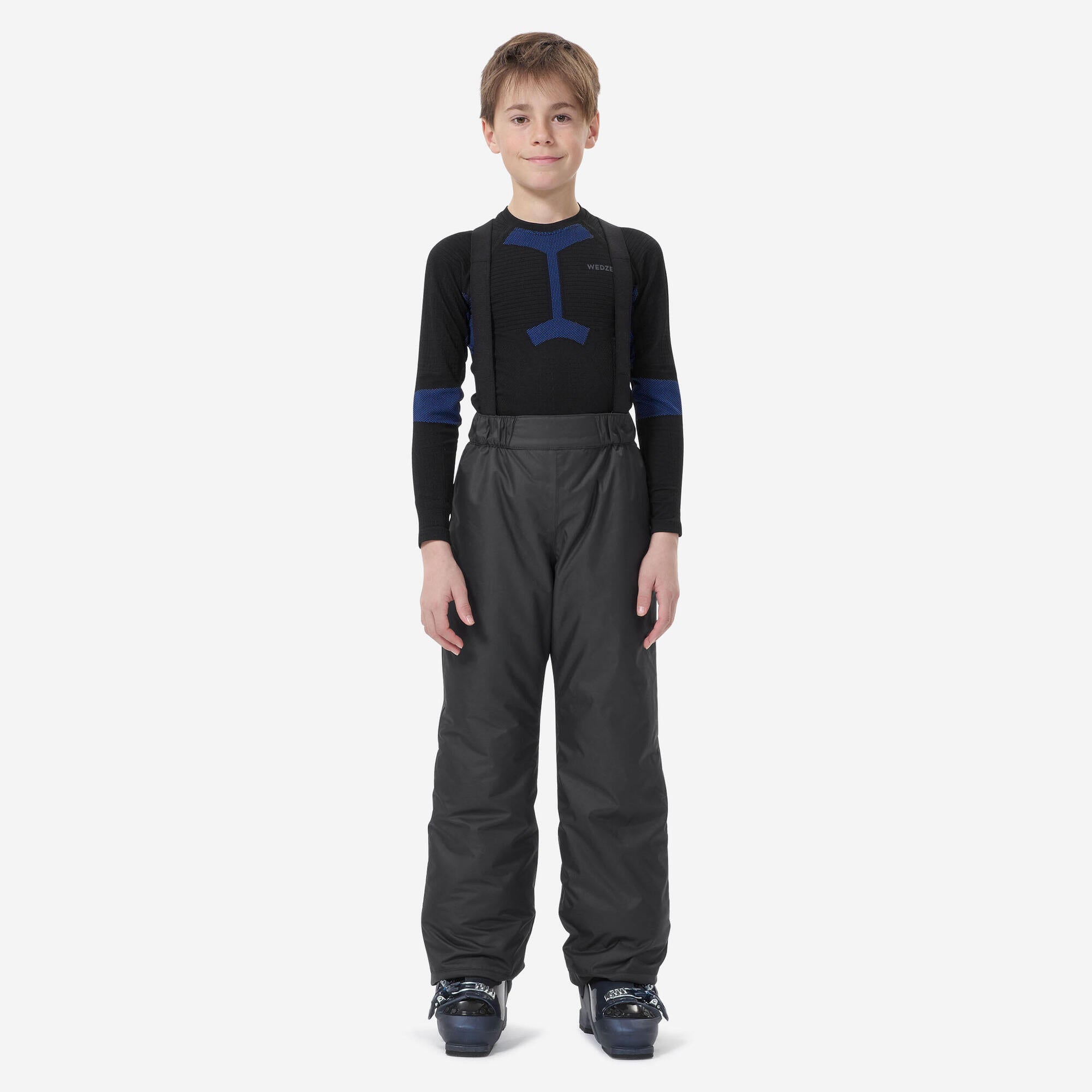 wedze-100-skihose-kinder-carbon-grau-warm-wasserdicht image 1