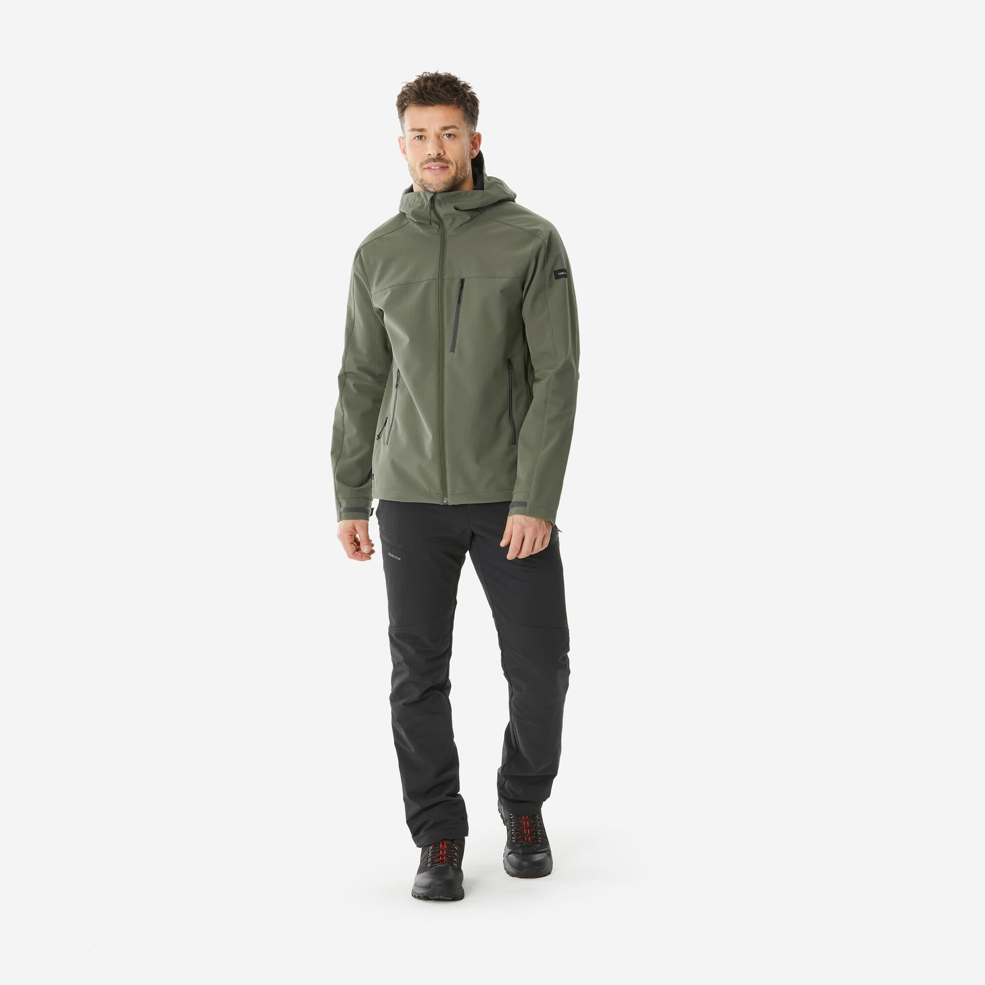 forclaz-500-herren-softshell-windjacke-khaki-gr-n image 2