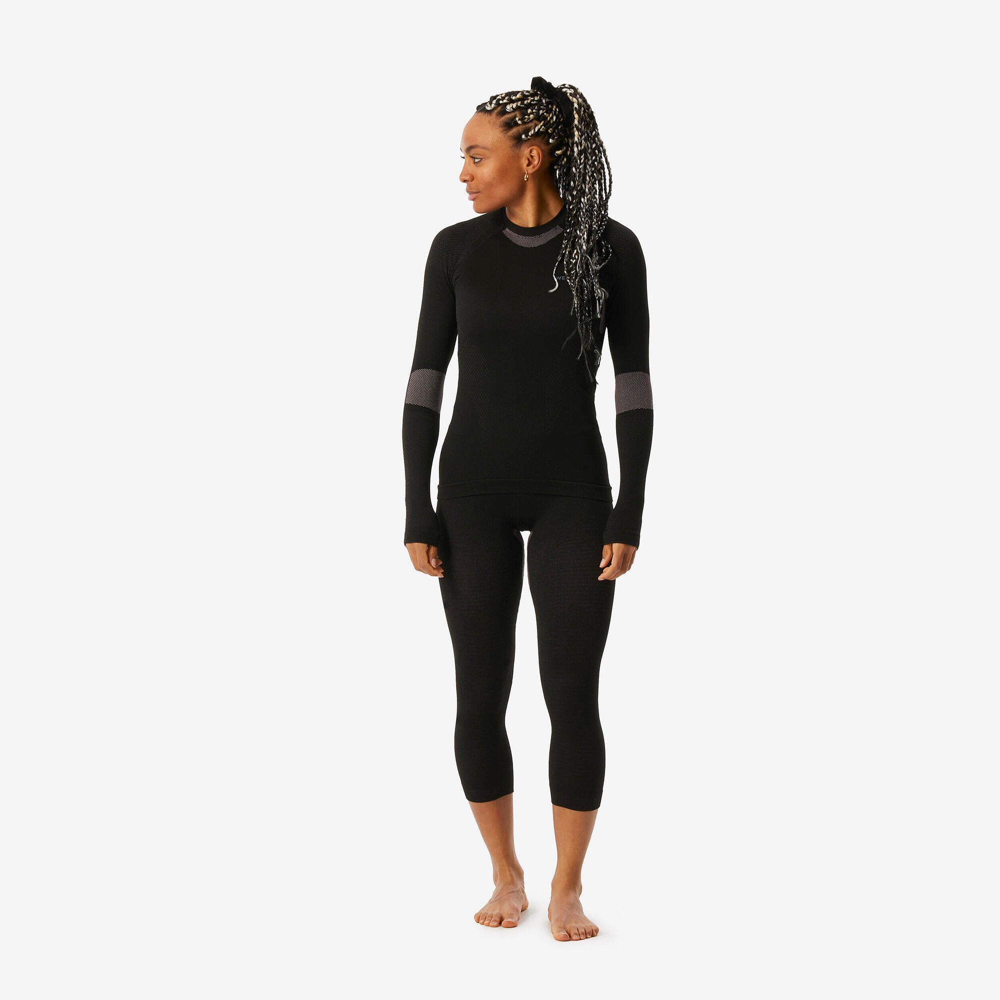wedze-bl500-damen-skiunterw-sche-unterhemd-smoked-black-nahtlos image 3