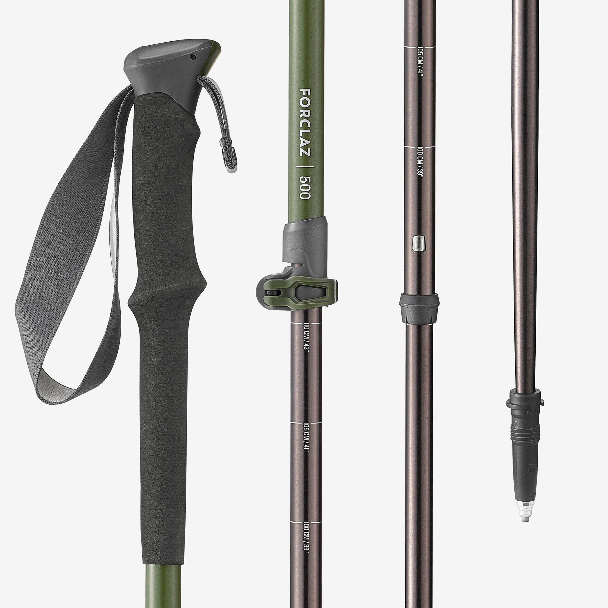 forclaz-mt500-wanderstock-teleskop-oliv-105-130-cm-aluminium image 3