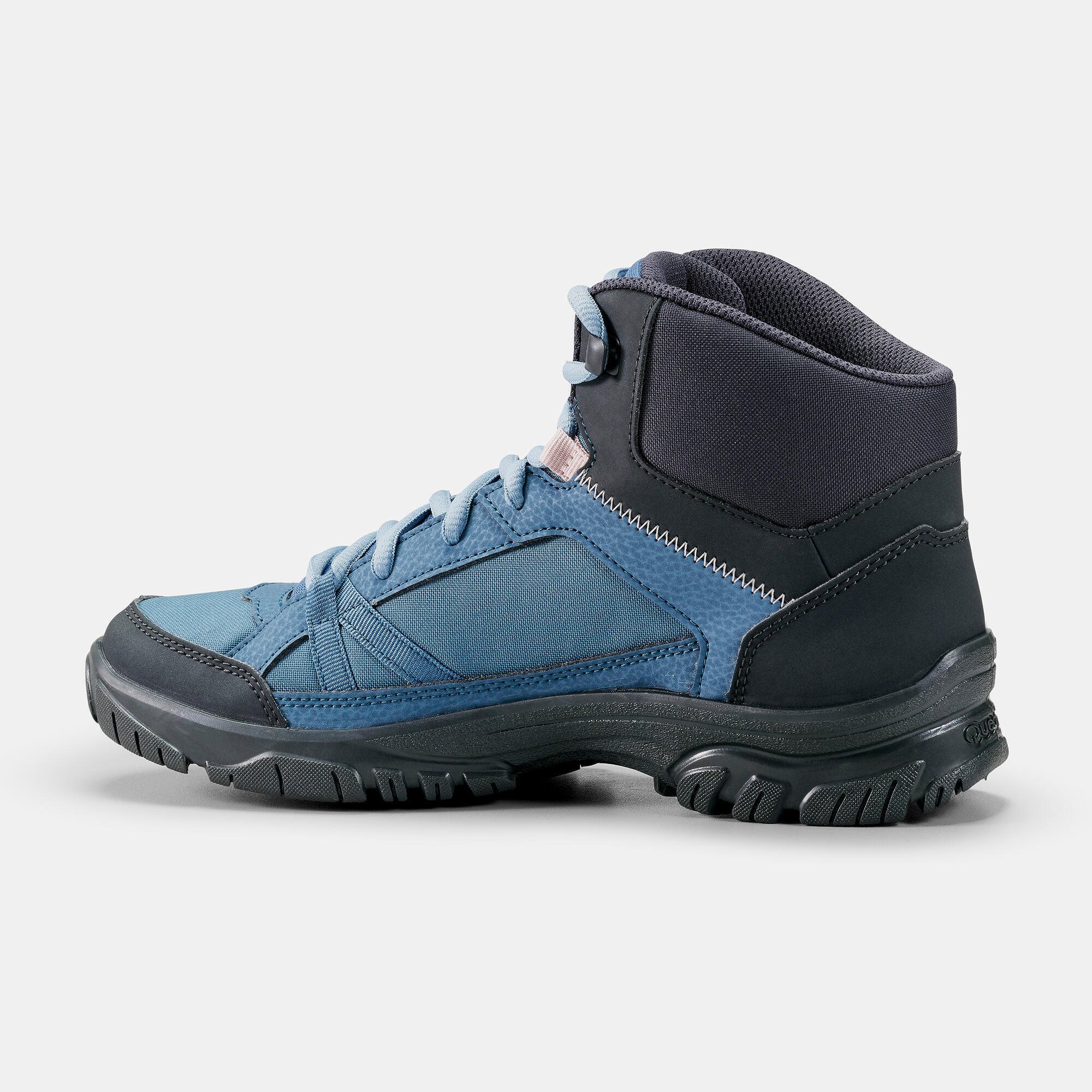 quechua-nh100-mid-wanderschuhe-damen-blau-grau image 2