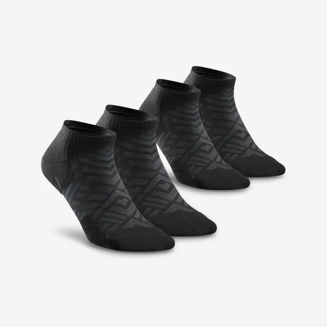 quechua-hike-100-low-socken-2er-pack-schwarz-baumwolle image 1