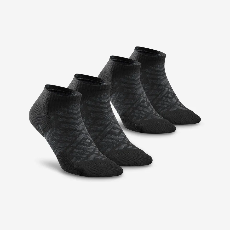 quechua-hike-100-low-socken-2er-pack-schwarz-baumwolle image 1