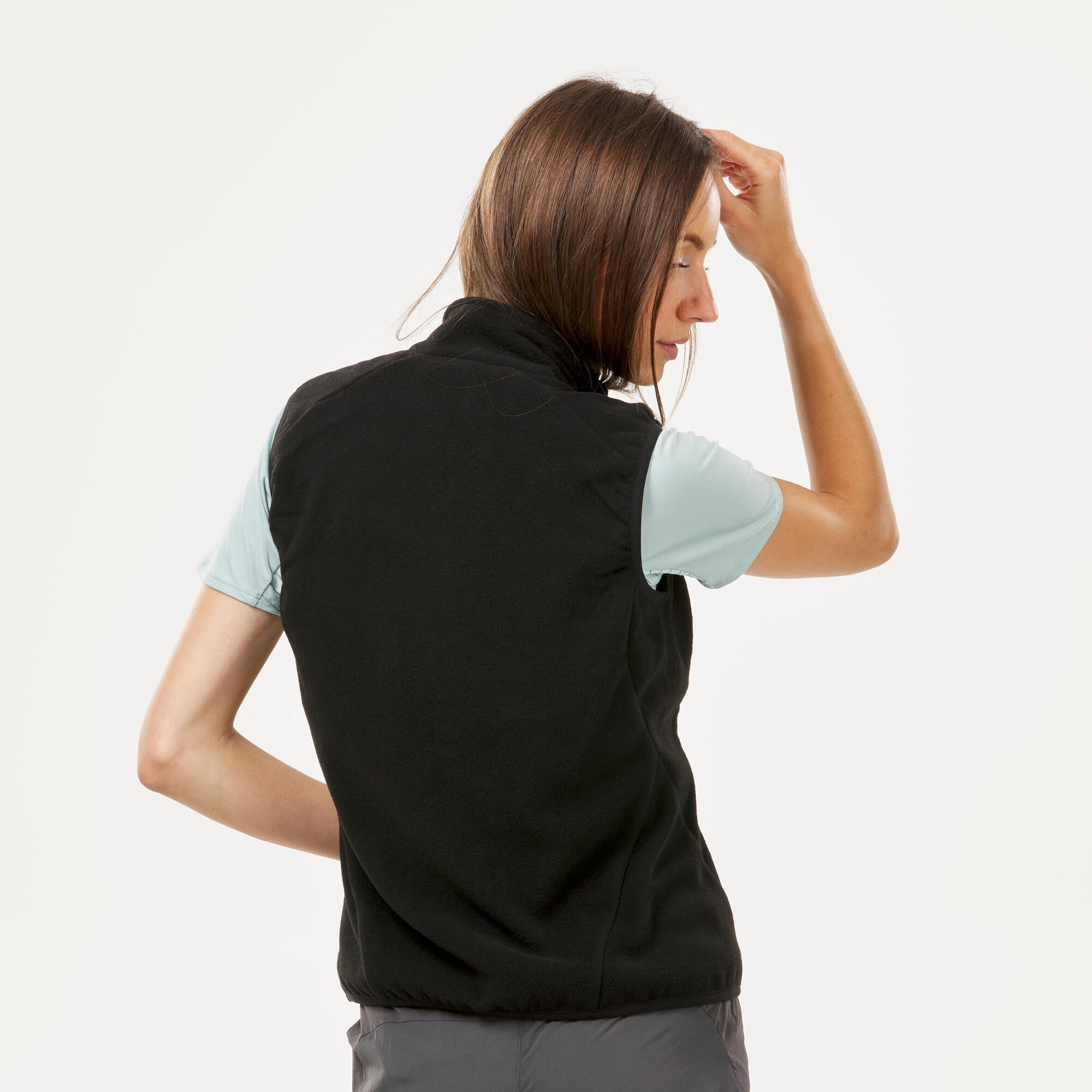 quechua-mh120-fleeceweste-damen-schwarz-leicht image 3