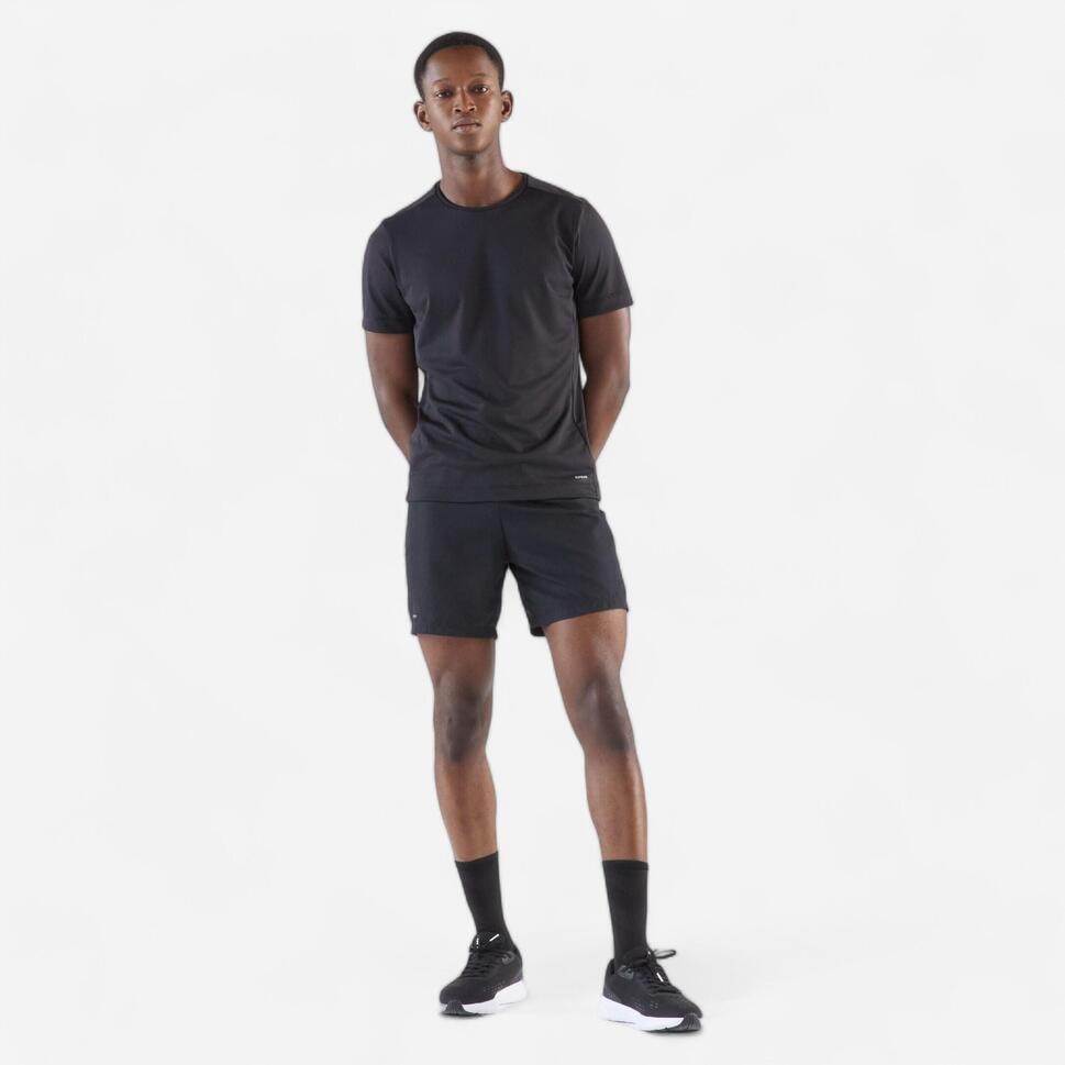 kiprun-run-100-laufshirt-herren-schwarz-atmungsaktiv image 4