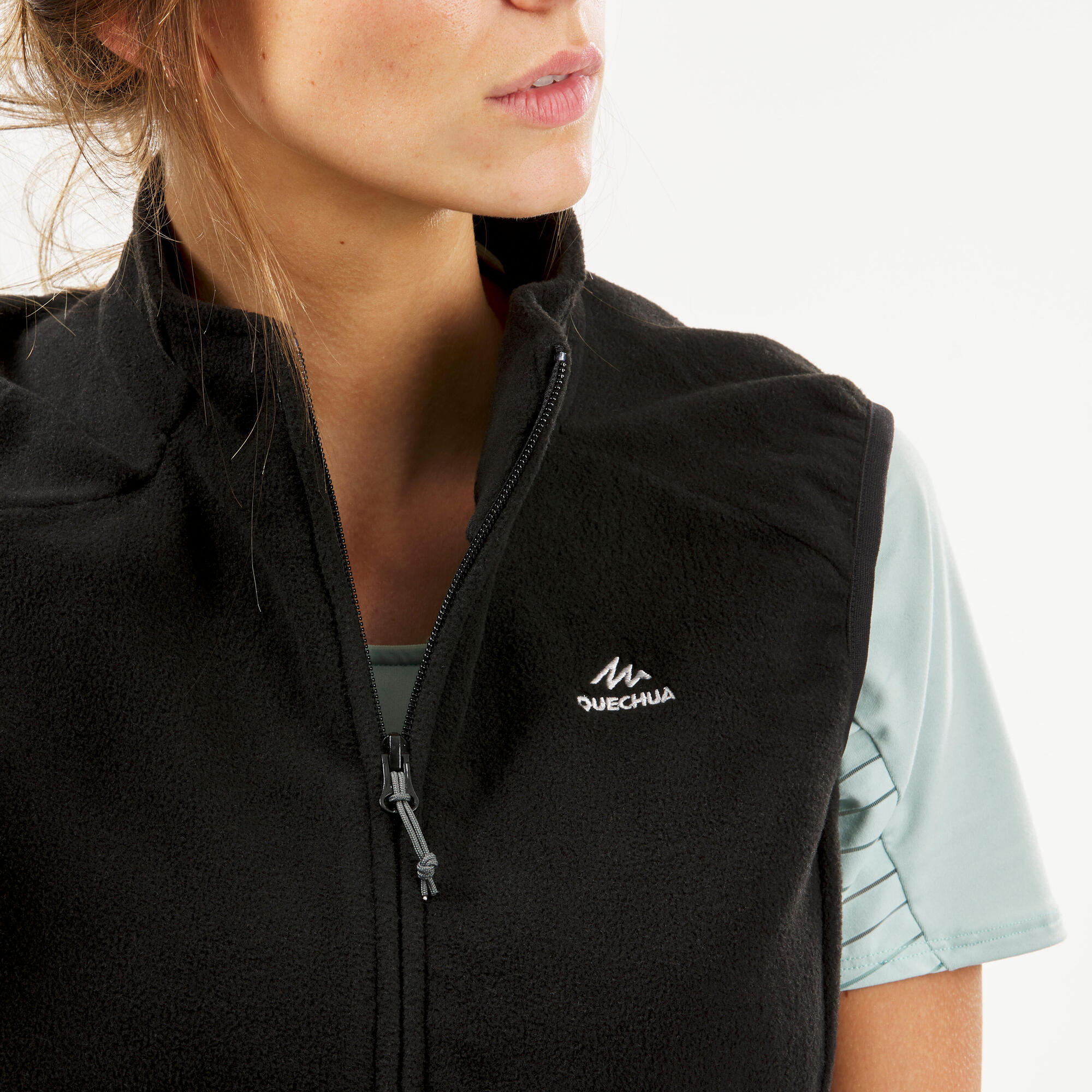 quechua-mh120-fleeceweste-damen-schwarz-leicht image 4
