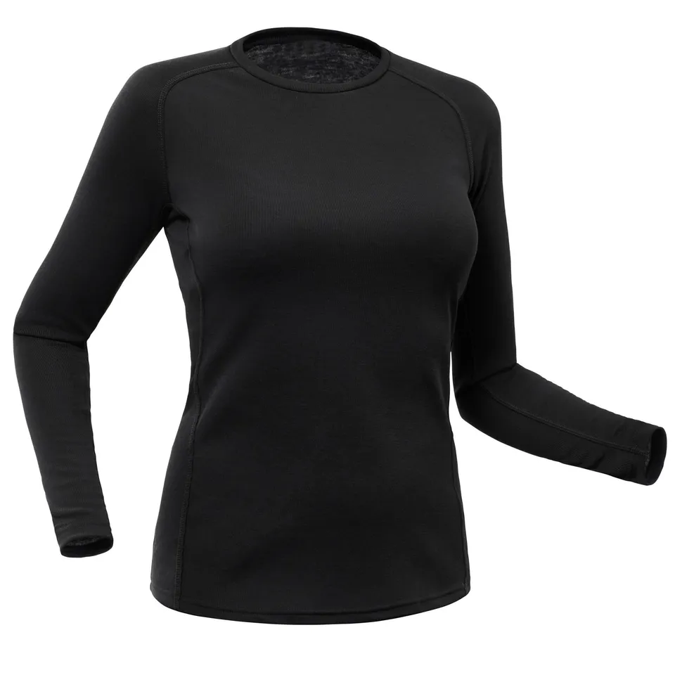 wedze-bl100-thermoshirt-skiunterw-sche-damen-schwarz image 1